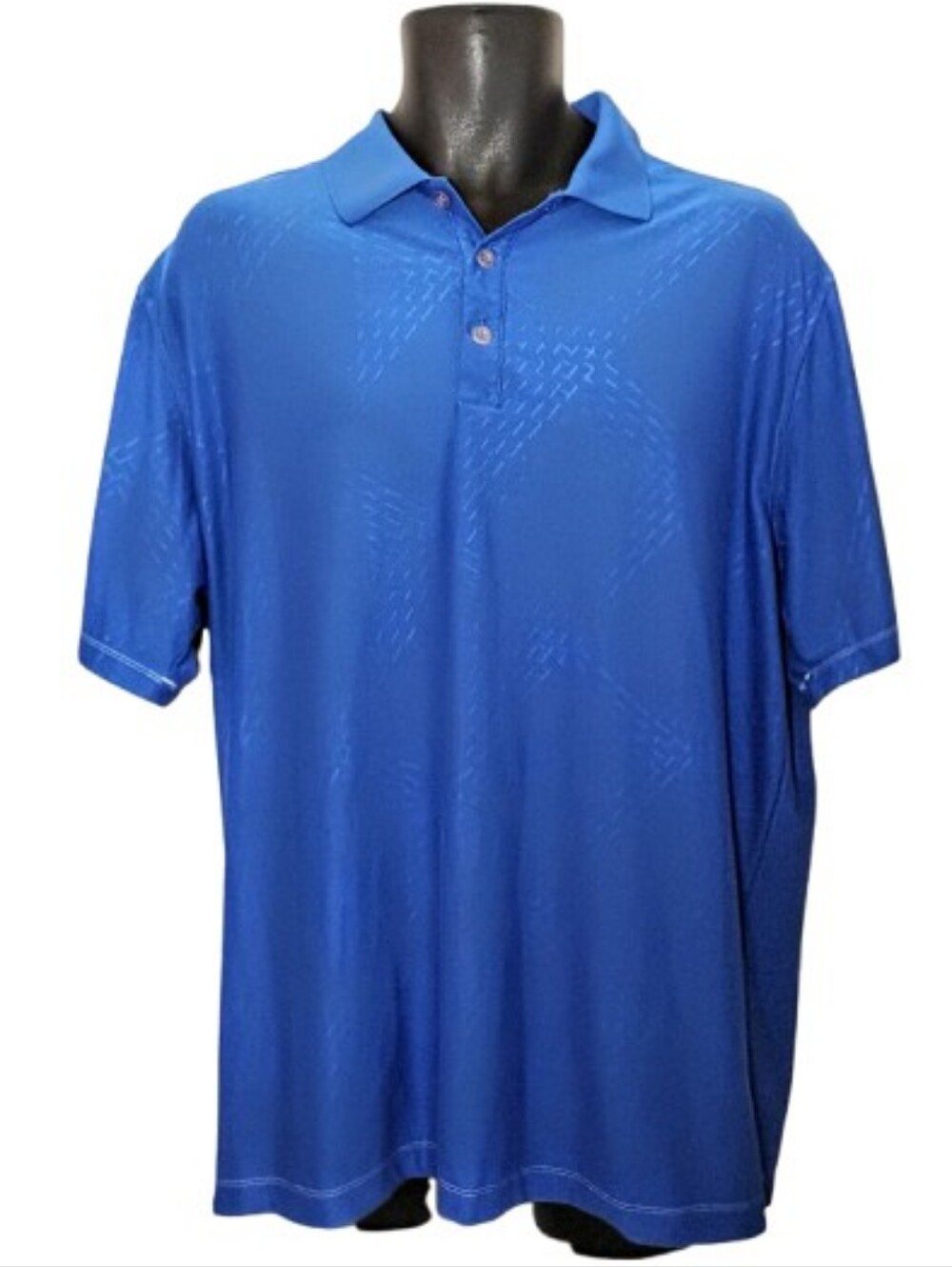 Nike Golf Dri-FIT Polo Shirt Mens L Blue Short Sleeve Geometric Performance